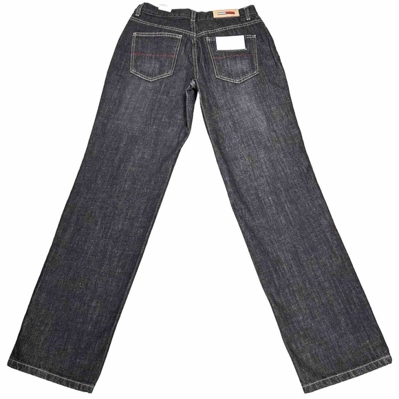Vintage Tommy Hilfiger Jeans Women’s 4 Black 100% Cotton Y2K Boyfriend Low Rise - Picture 3 of 16
